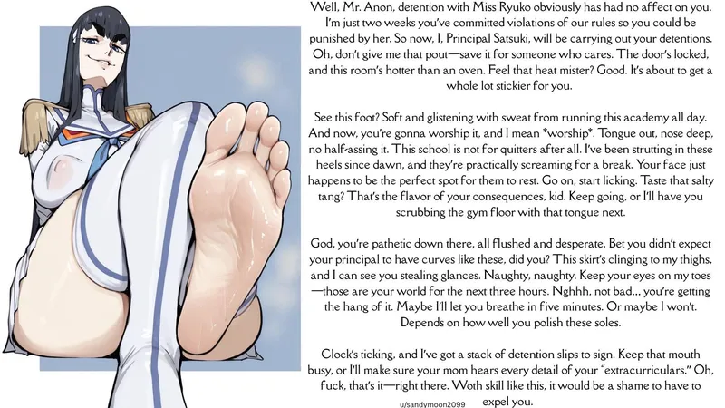 Thumbnail Principal Satsuki in Action: A Feet Worship Story | sandymoon2099