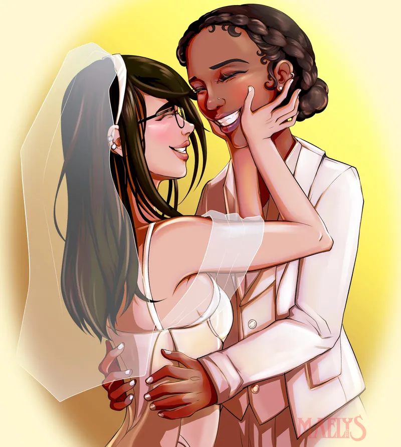 Thumbnail Celebrating Love: Raze and Killjoy in yuri by MaelysD_