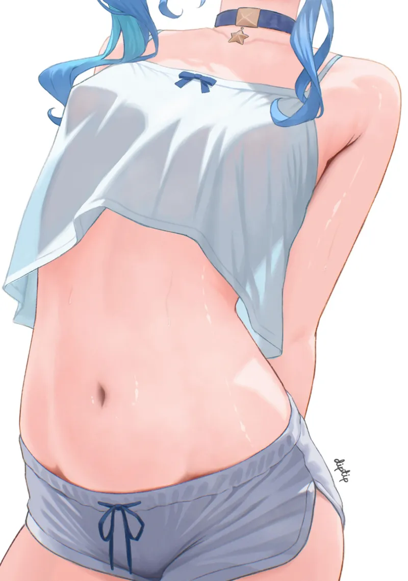 Thumbnail Wattatopz's Delight: Suisei's Tempting Tummy Captured in Ecchi Stance