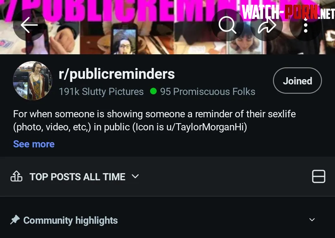 Are there sub reddits like publicreminders porn like that trend they have of selfies done other trend by Charming-Wash8773