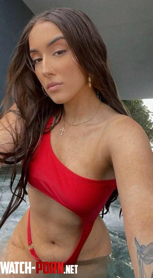 do we approve of my red swim suit? by WhiskerPinkRose