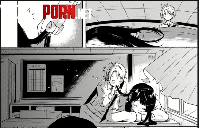 LF Mono Source 1boy, 1girl, Long hair, sleeping, sniffing, School uniform, Bag, Classroom, table, chair by henry11hei