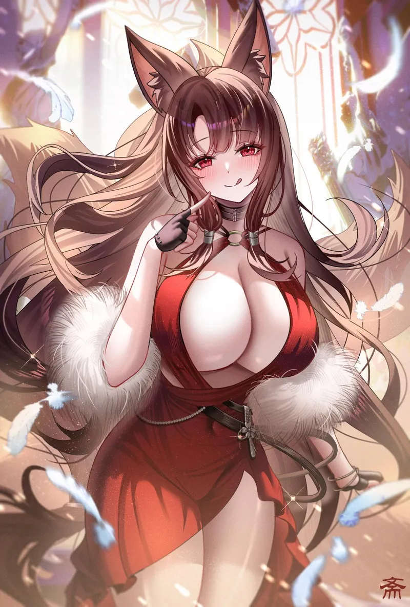 Thumbnail Elegance in Red: Akagi (碳酸) by elegantloveglimmer | BigAnimeTiddies