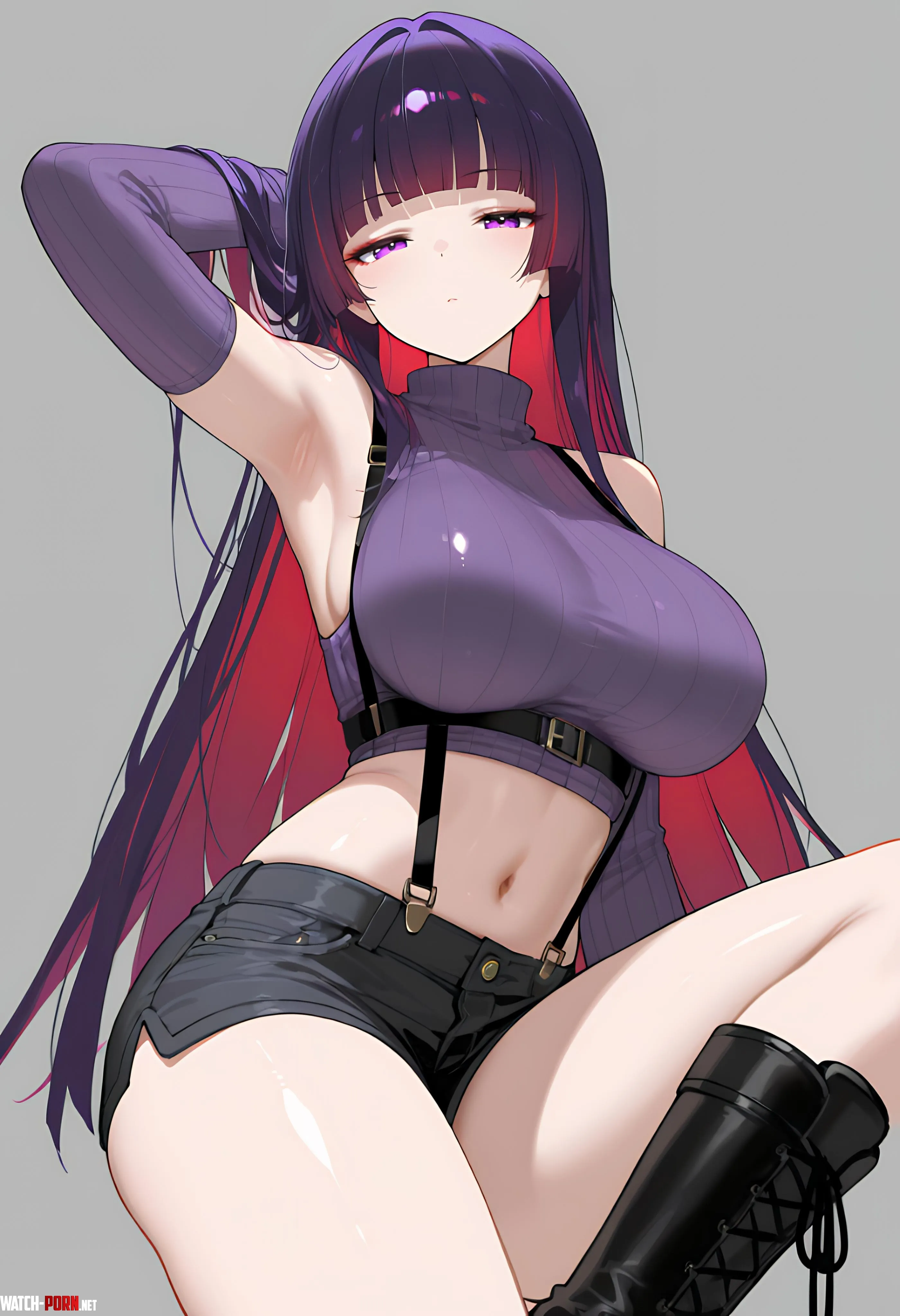 Purple Goth Girl by CheetahSperm18