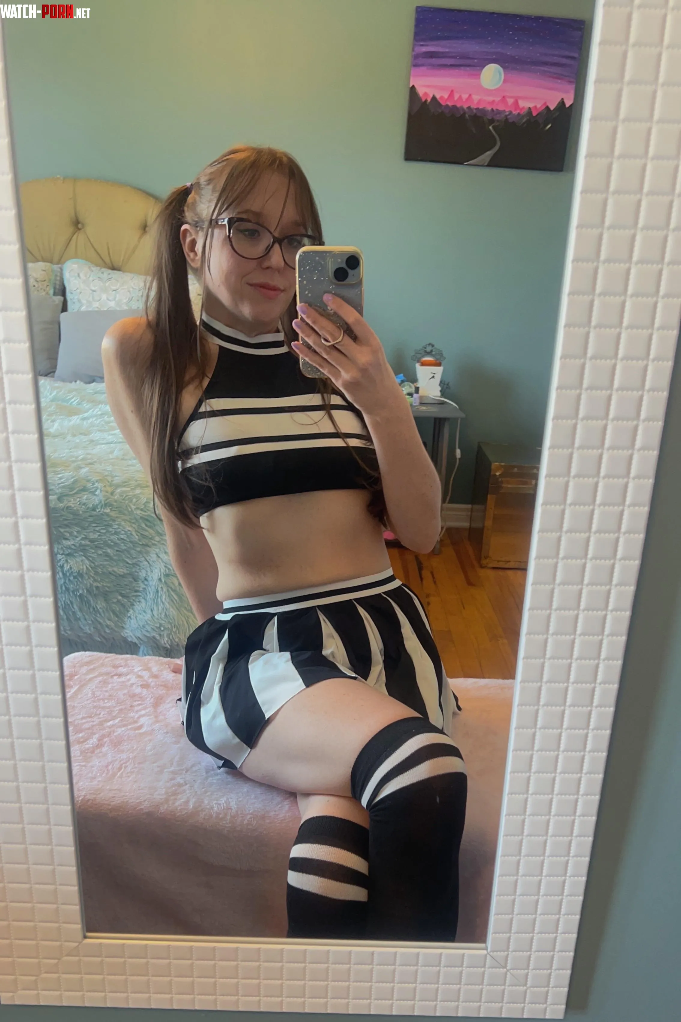Getting the cheer costume ready by vpearlsxxx