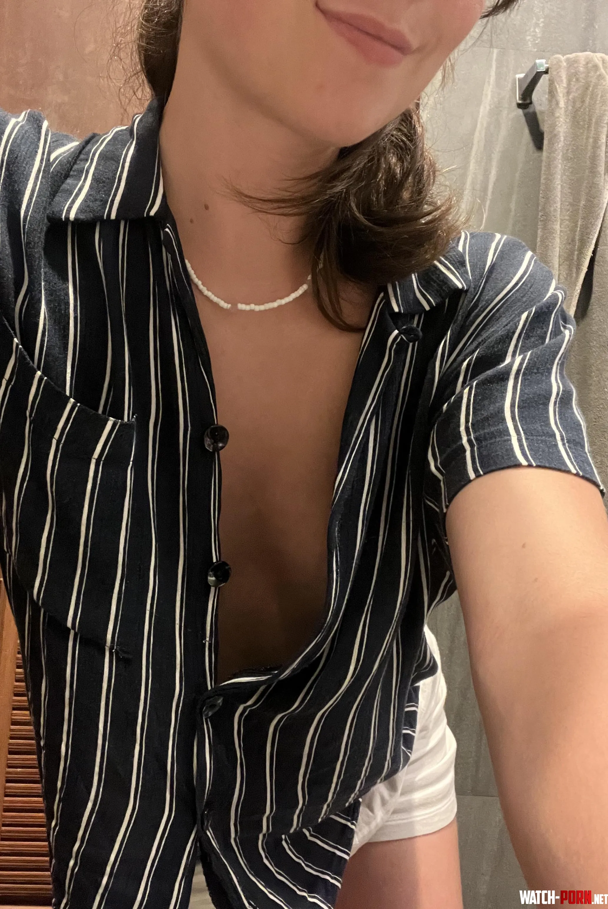 Too hot to wear it closed by MiaCuddles