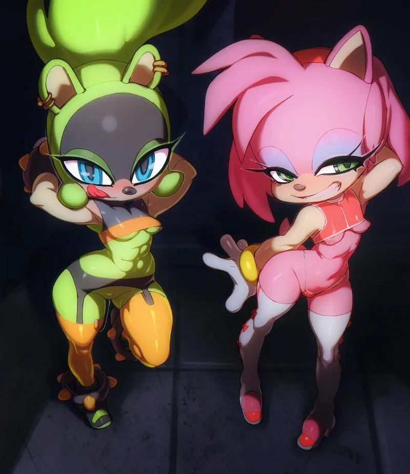 Thumbnail Green and Pink Doxy Delight by Ghost-of-Awf in the SonicPorn Category