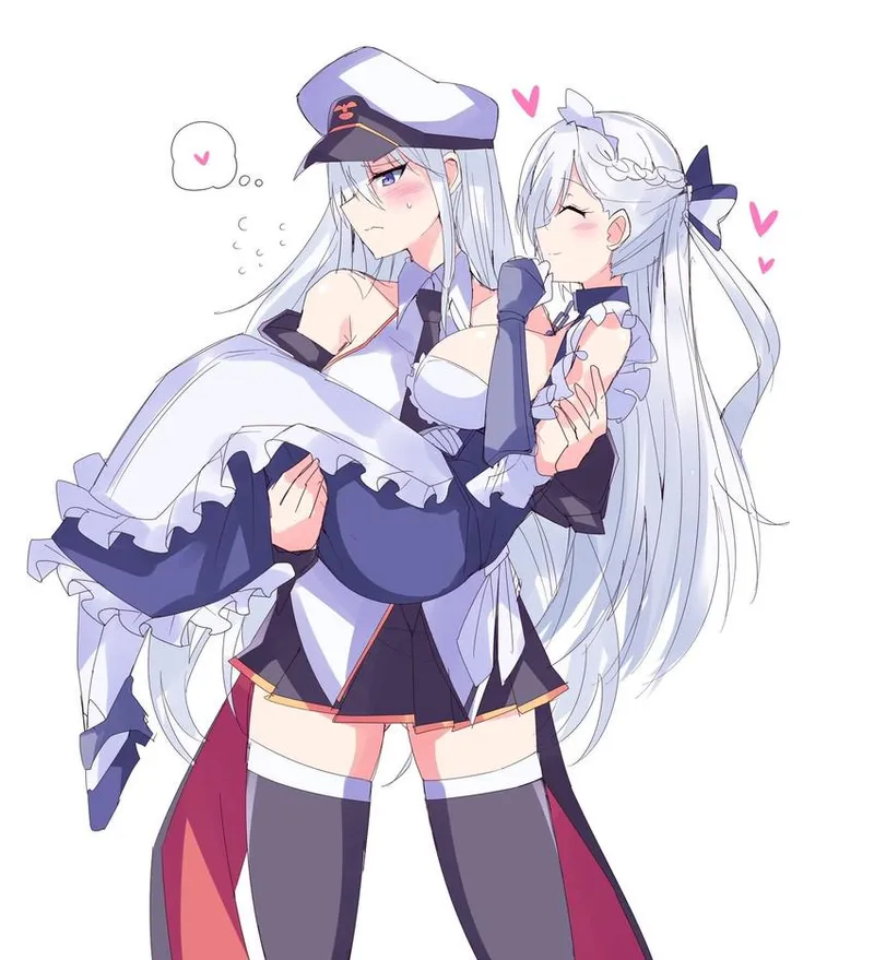 Thumbnail Yuri Bliss: Enterprise and Belfast from Azur Lane by EvilRocketPug