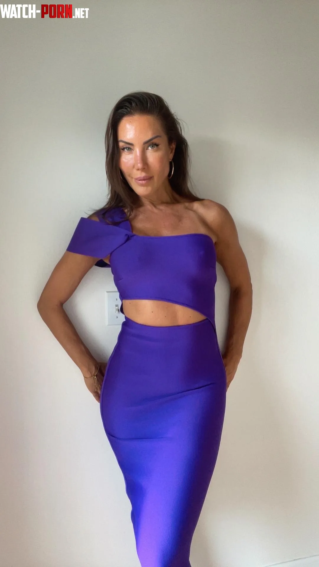 Purple dress looks great on me by naughty_dana