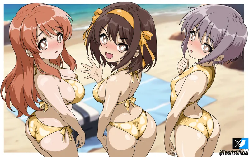 Thumbnail T-works' Golden Bikinis Collection by Legalator in the ecchi Category