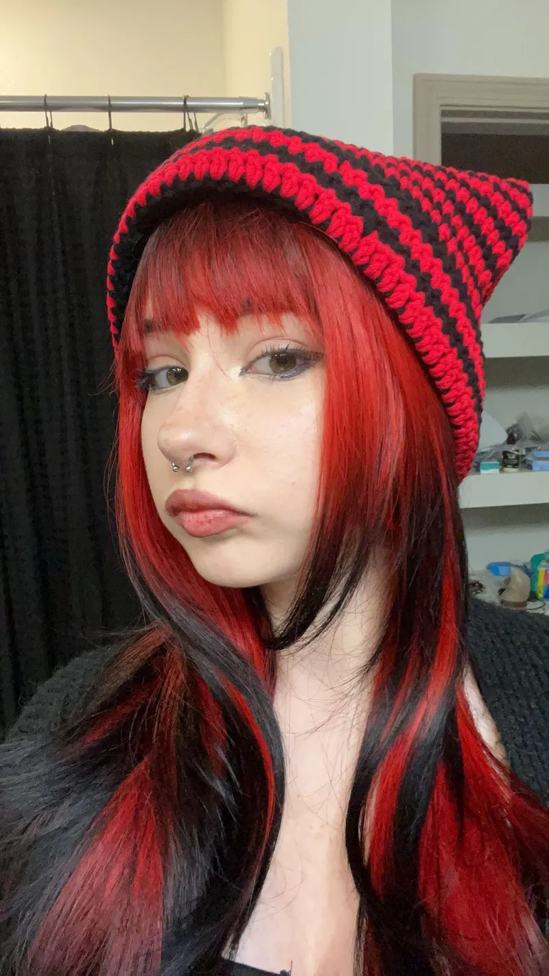 Thumbnail Matching Hair and Beanie Look by DefeatTheL0w | emogirls