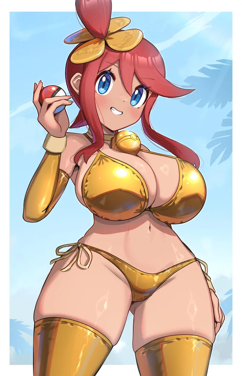 Thumbnail Radiant Skyla in a Gold Bikini by LafterMastr | BigAnimeTiddies