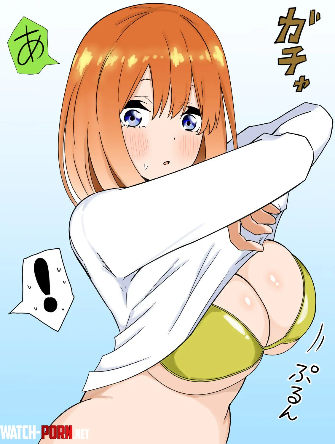 Yotsuba Nakano Changing Into Her Bikini [Quintessential Quintuplets] by Csxc