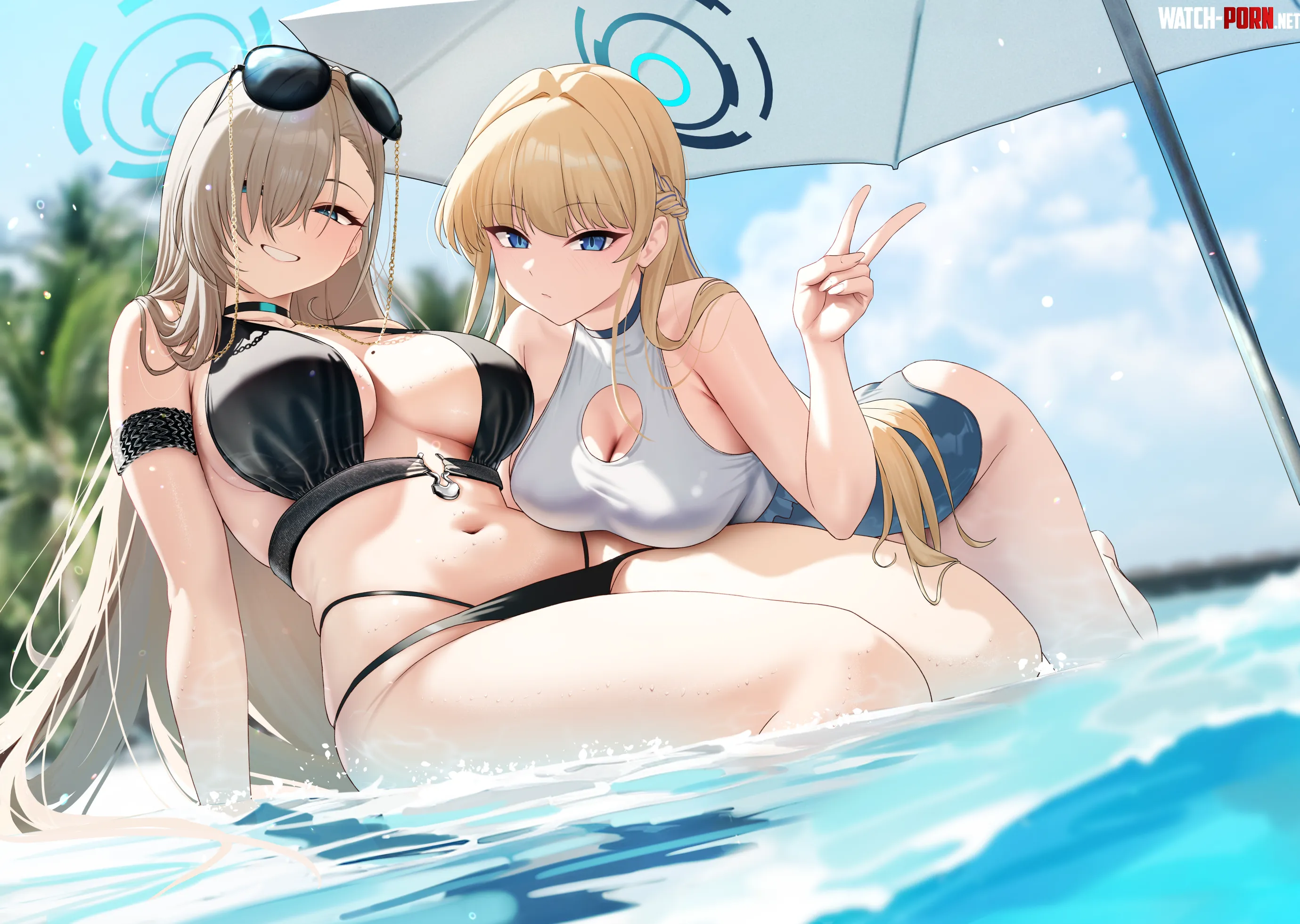 Summer Asuna and Toki [Blue Archive] by A_MASSIVE_PERVERT