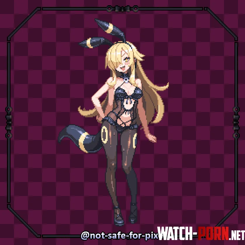 Cynthia in Umbreon inspired lingerie (OC) by Not_safe_for_pixels