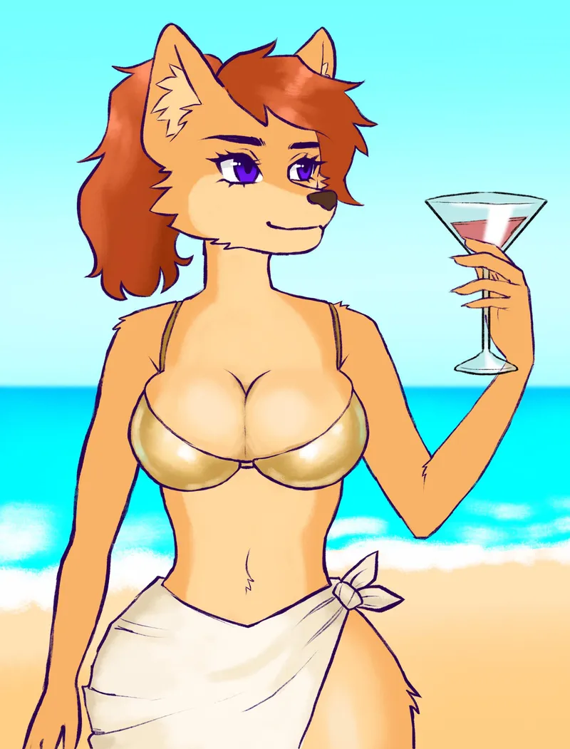 Thumbnail Furry Fun: Beach Day Art ft. forest-fur | furry