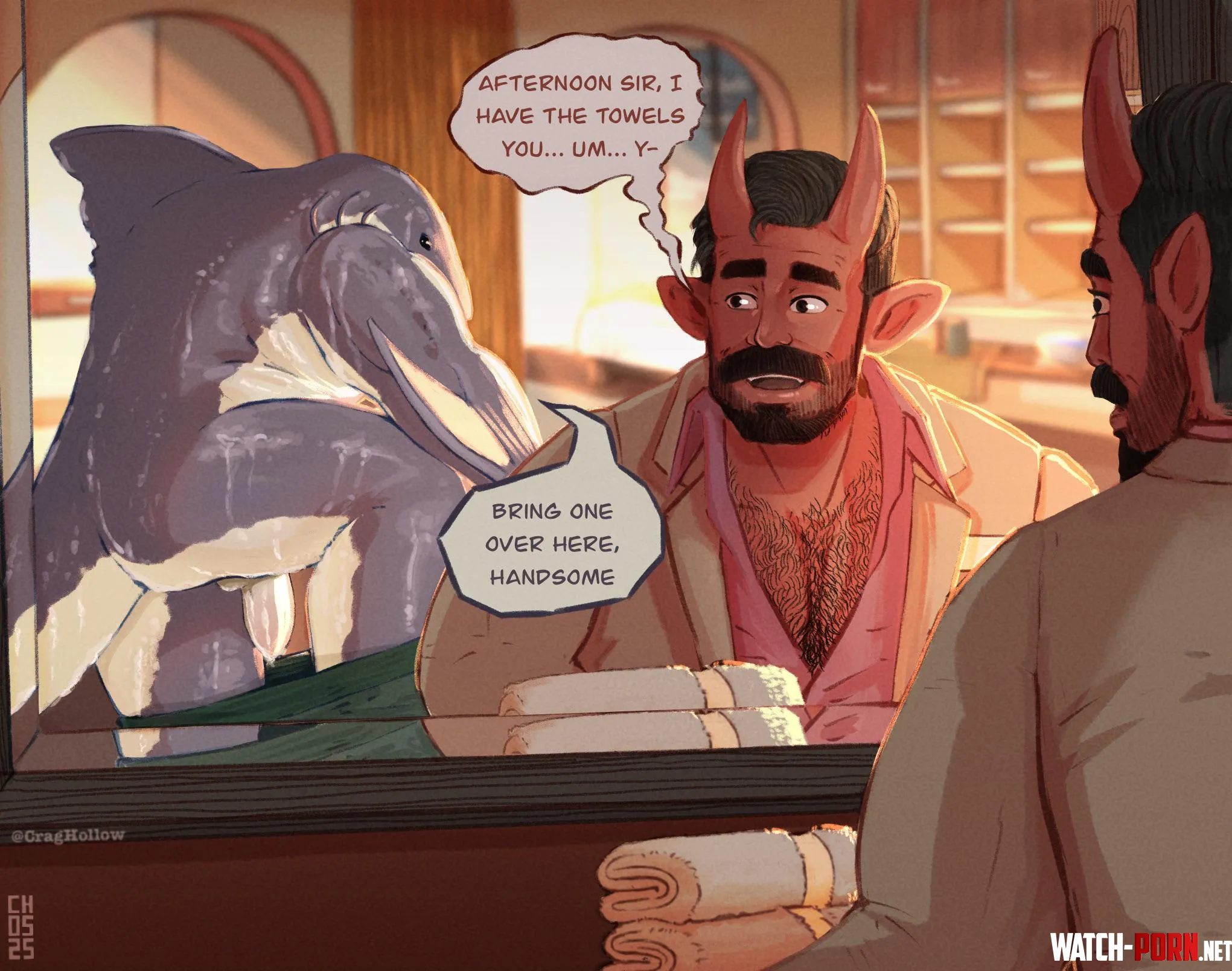 Shark Week at the Hotel… (Art by Me @CragHollow) by CragHoIIow