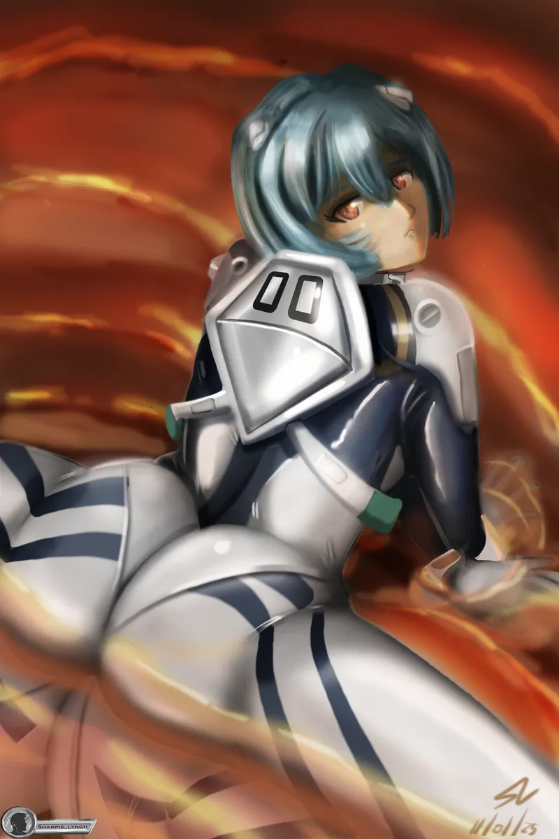 Thumbnail Rei in Plugsuit: A Sensational Artwork by sharpie_lynch - AnimeBooty