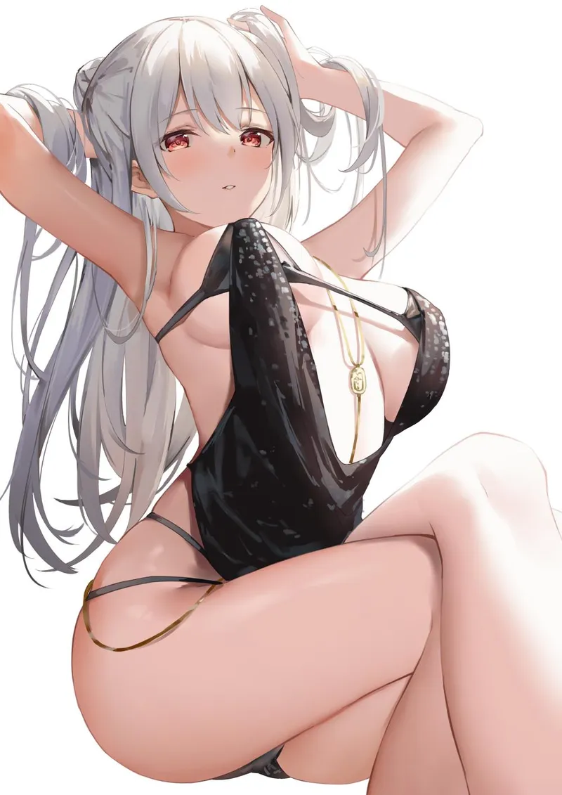 Thumbnail Silver-haired Milf Elegance: Zewen_Senpai's AnimeMILFS Portrait