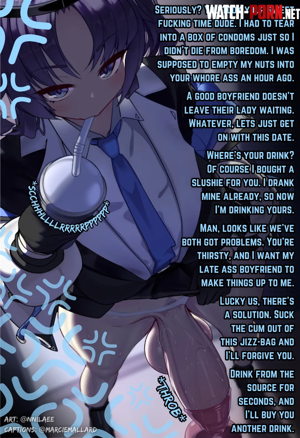 Slurping while she sips... [POV] [Futanari] [Condom] [Sweaty] [Belittling] [Credits in Caption] by MarcieMallard