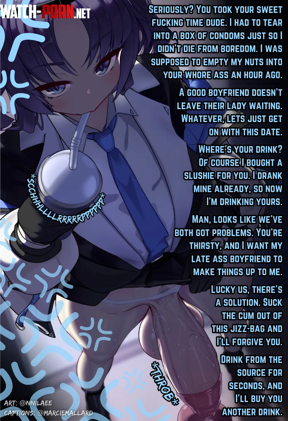 Slurping while she sips... [POV] [Futanari] [Condom] [Sweaty] [Belittling] [Credits in Caption] by MarcieMallard