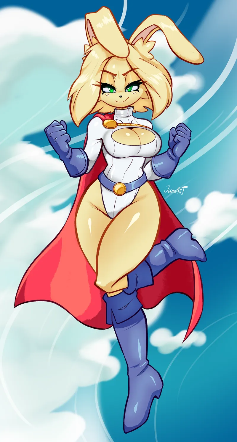 Thumbnail Katie Transformed as Powergirl: Dive into Thighdeology Wonders