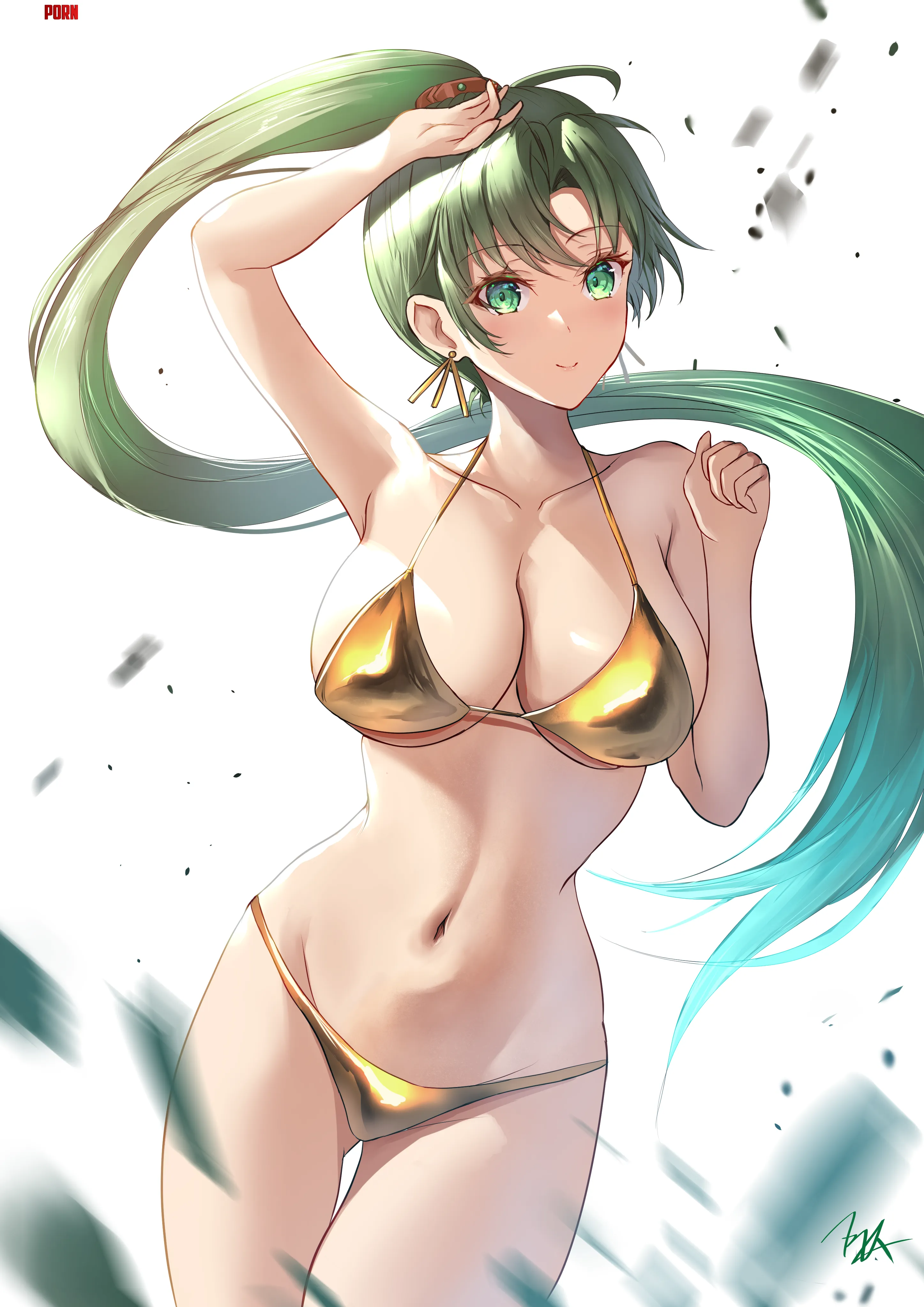 Gold bikini Lyn by Terran117