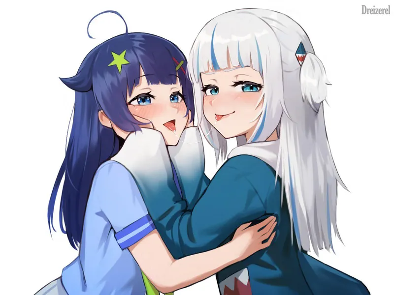 Thumbnail Senzawa & Gawr Gura from Hololive - Delving into Yuri