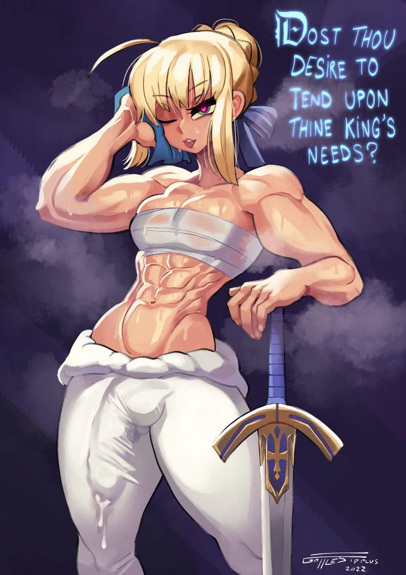 Thumbnail Artoria Futanari Transformation Short Story [See Body] (Artist - Gattles) by sekkannn