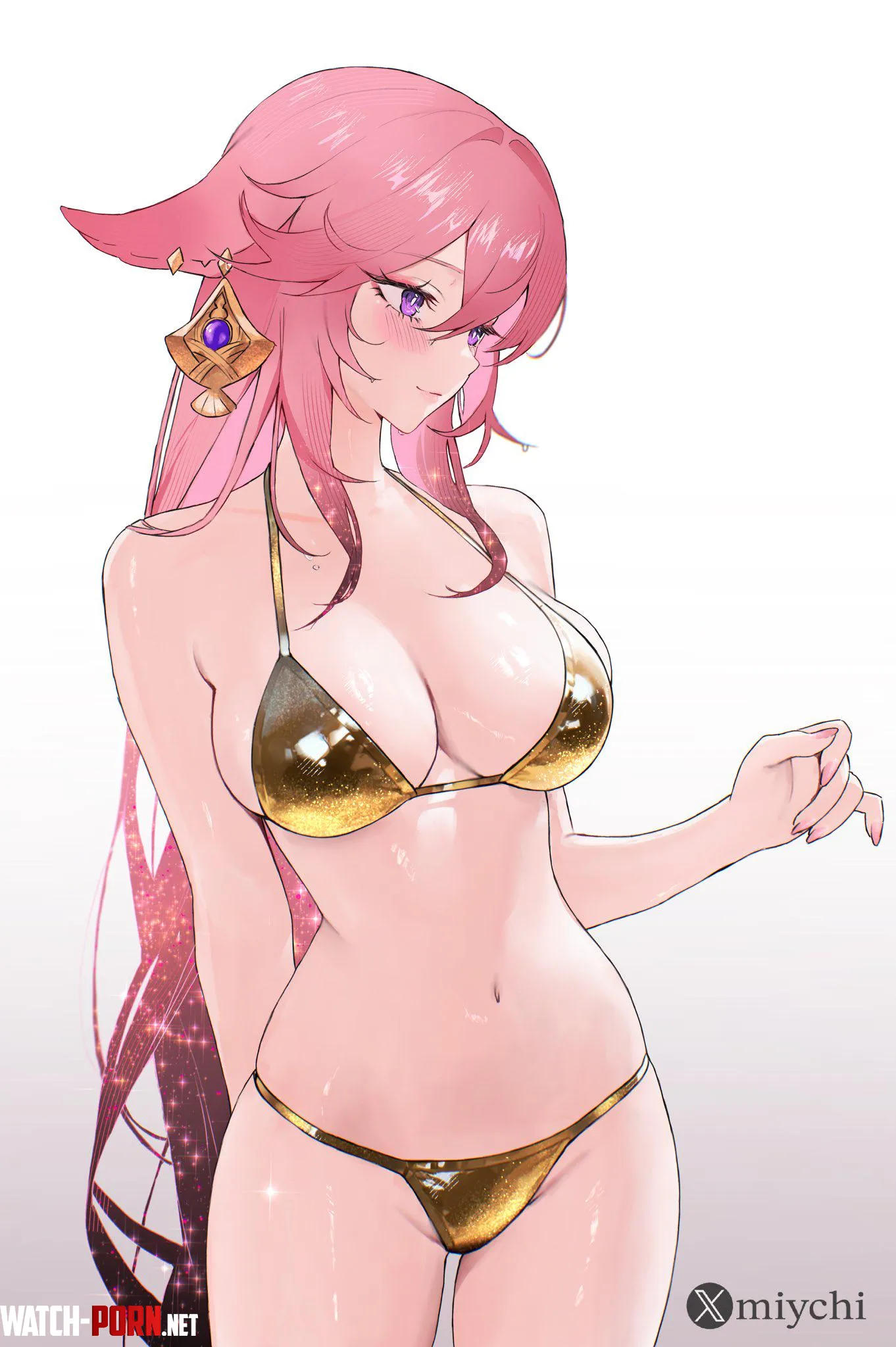 Yae in gold bikini [Genshin Impact] by xSaviour_N