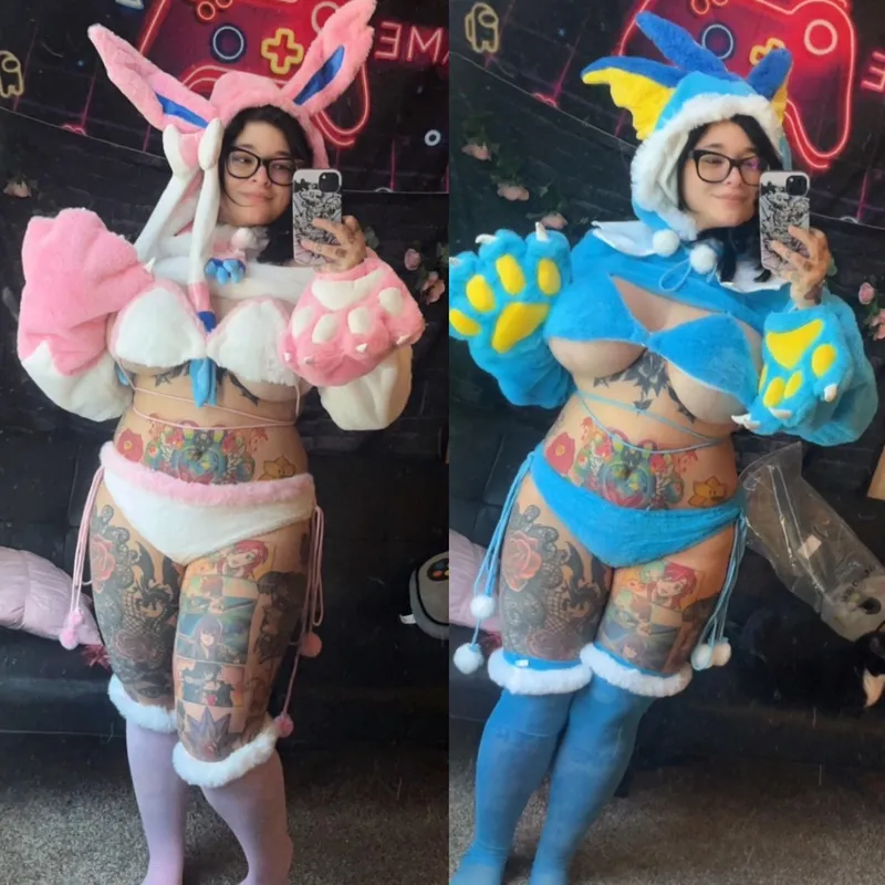 Thumbnail Pokémon Cosplay Showdown: Sylveon vs. Vaporeon by inkedcosplaygirl