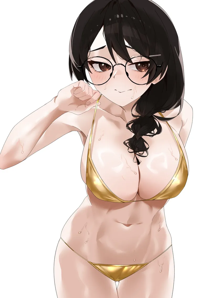 Thumbnail Gold Bikini Beauty: Kalecik's Stunning Hanekawa Art