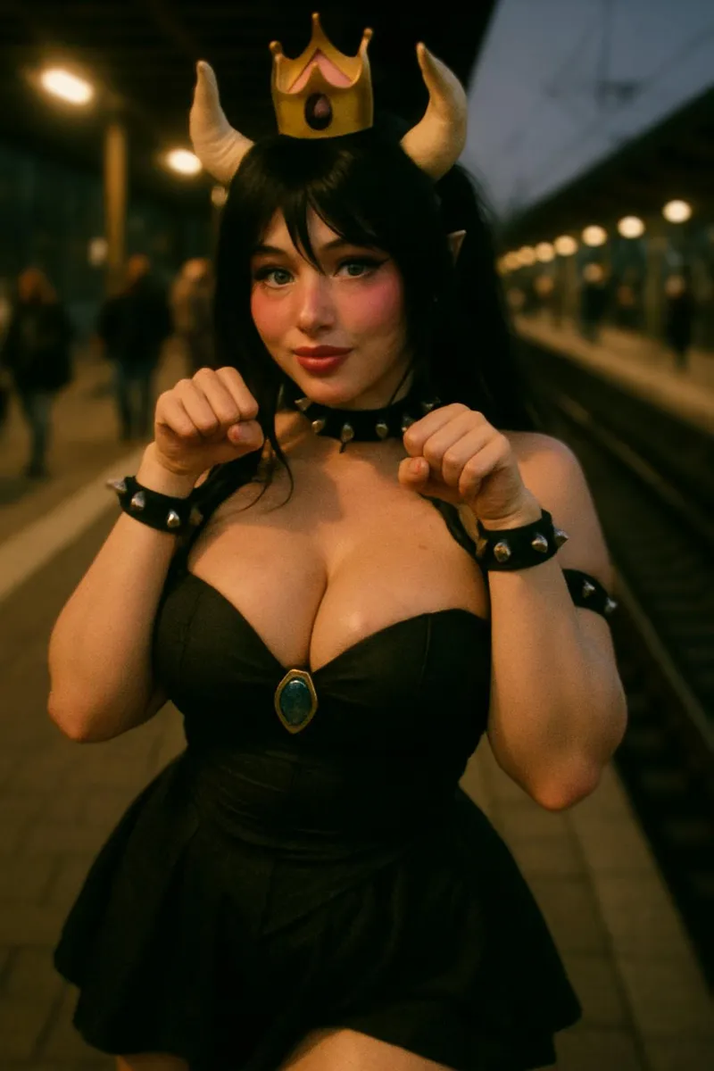 Thumbnail Cosplaygirls: Leonie.love as the Seductive Bowsette