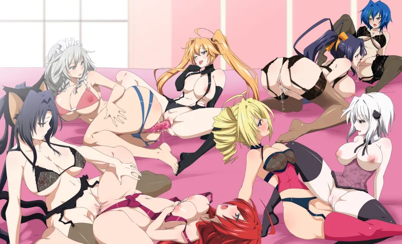 Thumbnail Don't Miss A_MASSIVE_PERVERT's Take on the [High School DxD] Orgy in yuri genre