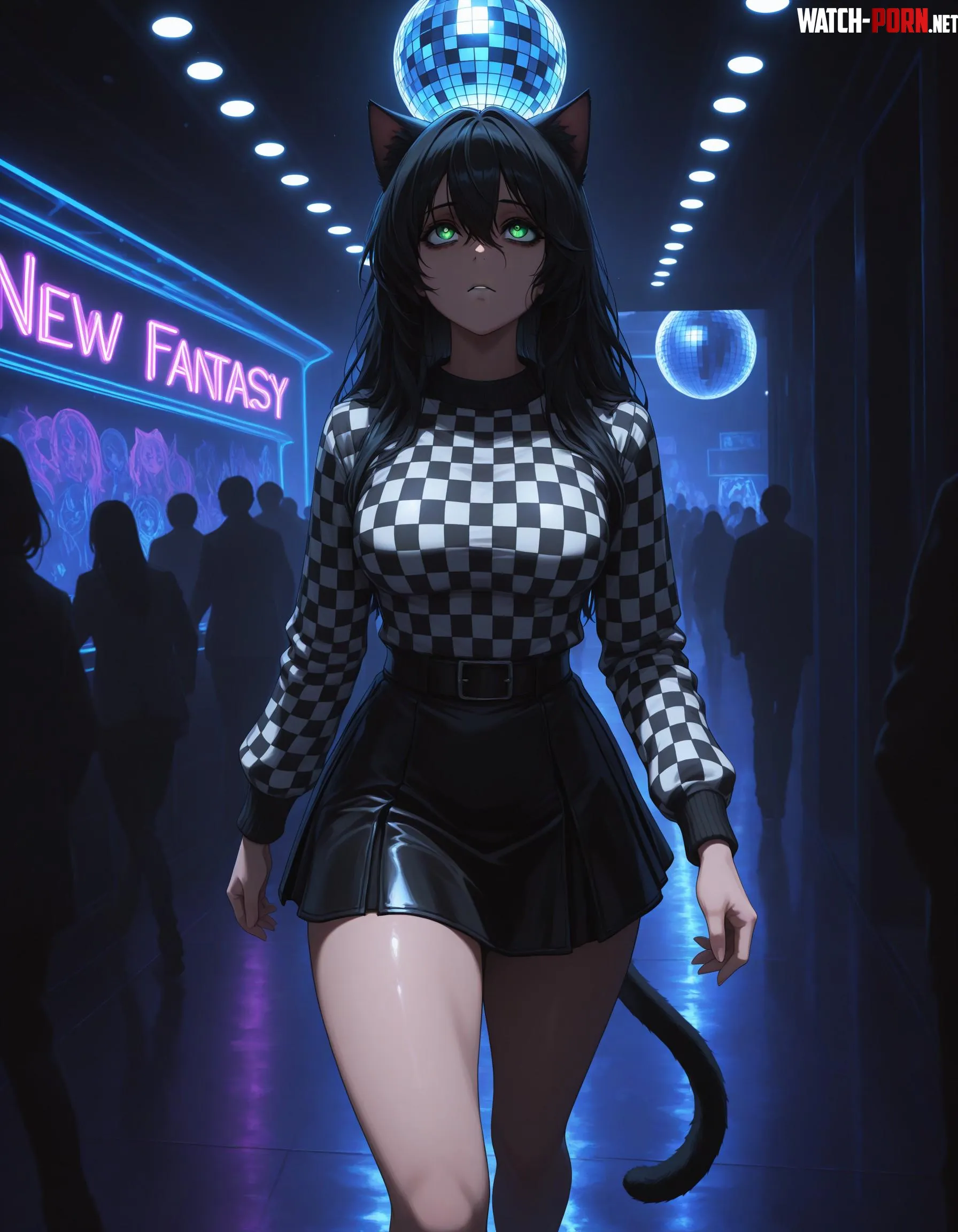 Gothic Nekomimi goes solo-clubbing (Yodayo AI) by Hillvegxn
