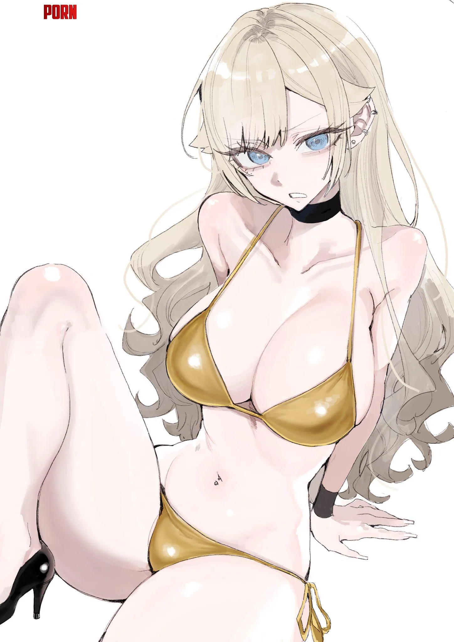 Girl in golden bikini [Artist OC] (By cgy_iy) by Faoovo