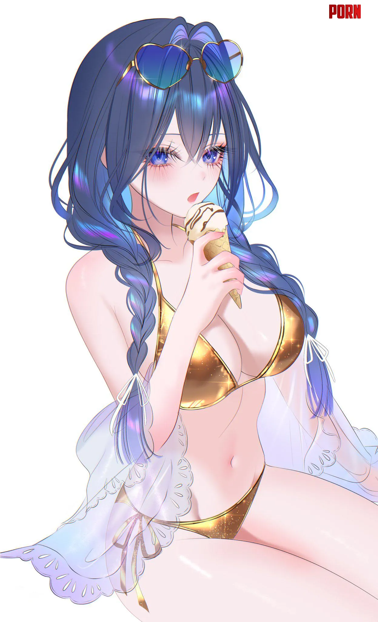 Ouro Kronii with ice cream (Arisuwu) [Hololive] by elegantloveglimmer
