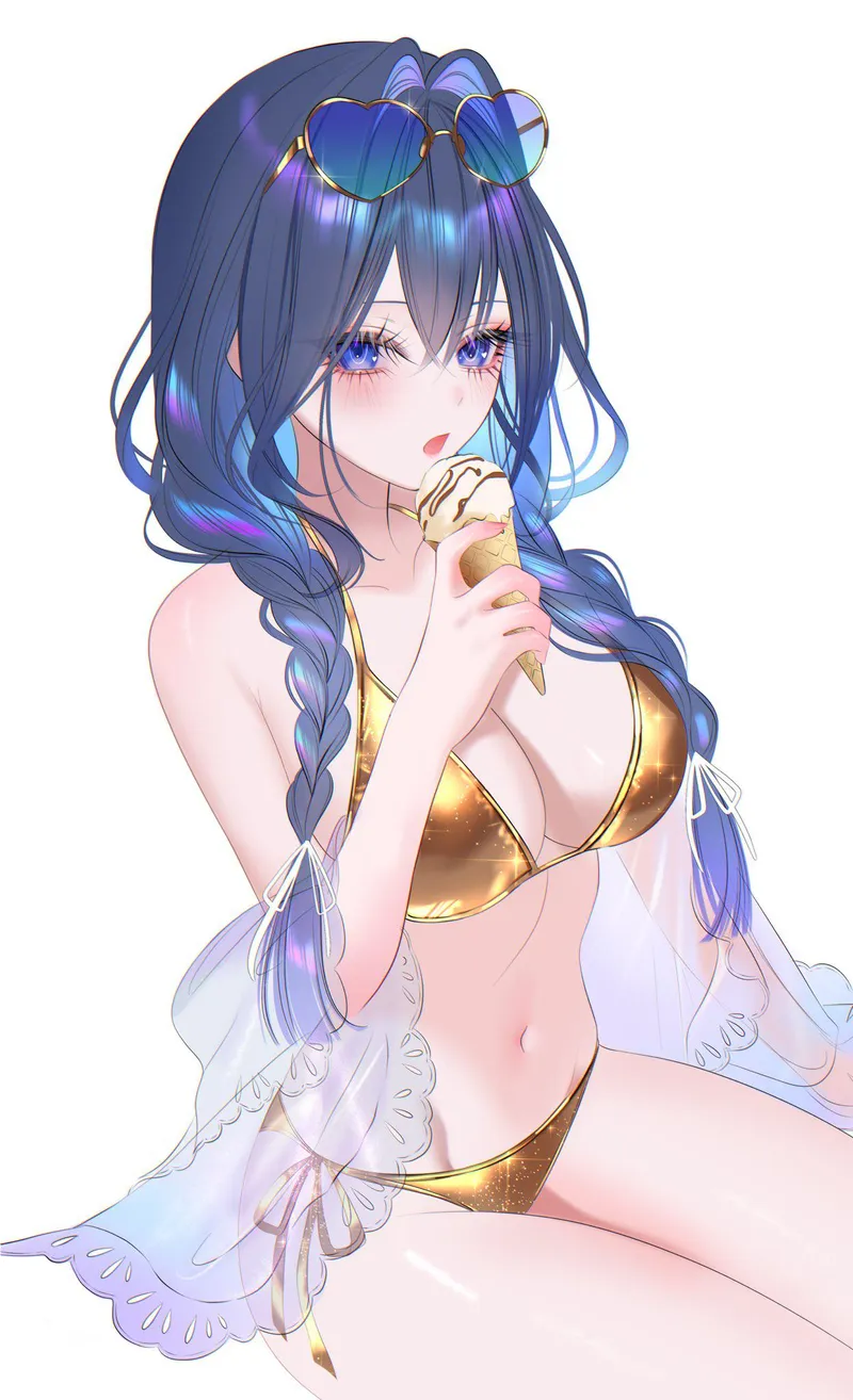 Thumbnail elegantloveglimmer Captures Ouro Kronii with Ice Cream - pantsu