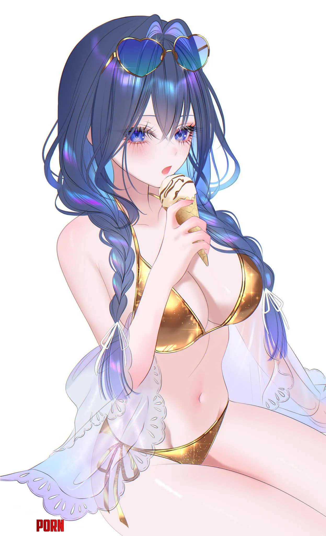 Ouro Kronii with ice cream (Arisuwu) [Hololive] by elegantloveglimmer