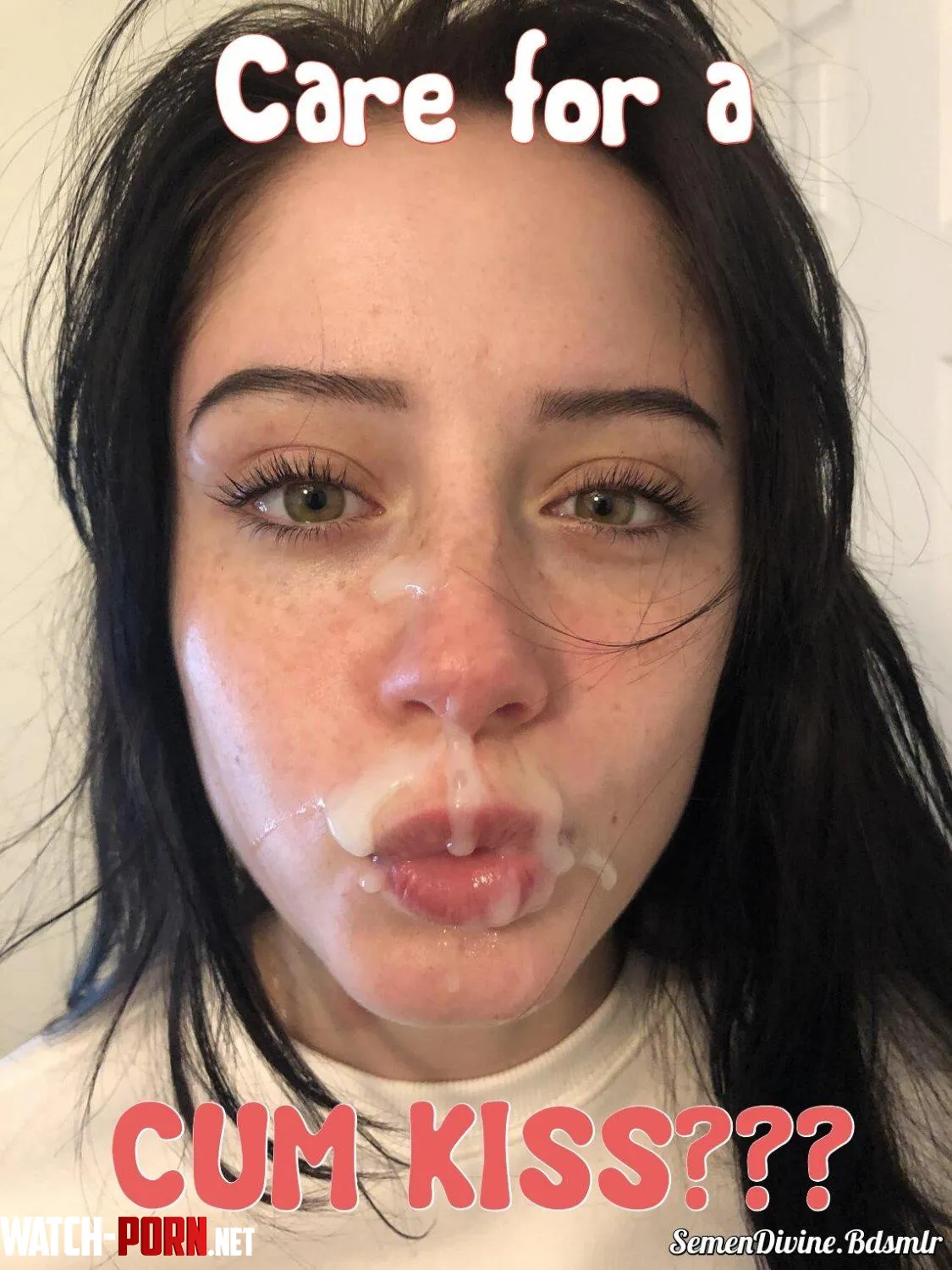 Don't even care if it's not my cum, she's too beautiful to turn down a kiss from 😍 by Stock_Emu2709