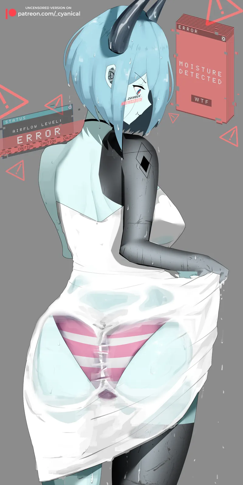Thumbnail Eyecatching Wet Dress Robogirl by -Cyanical | Category: thick_hentai
