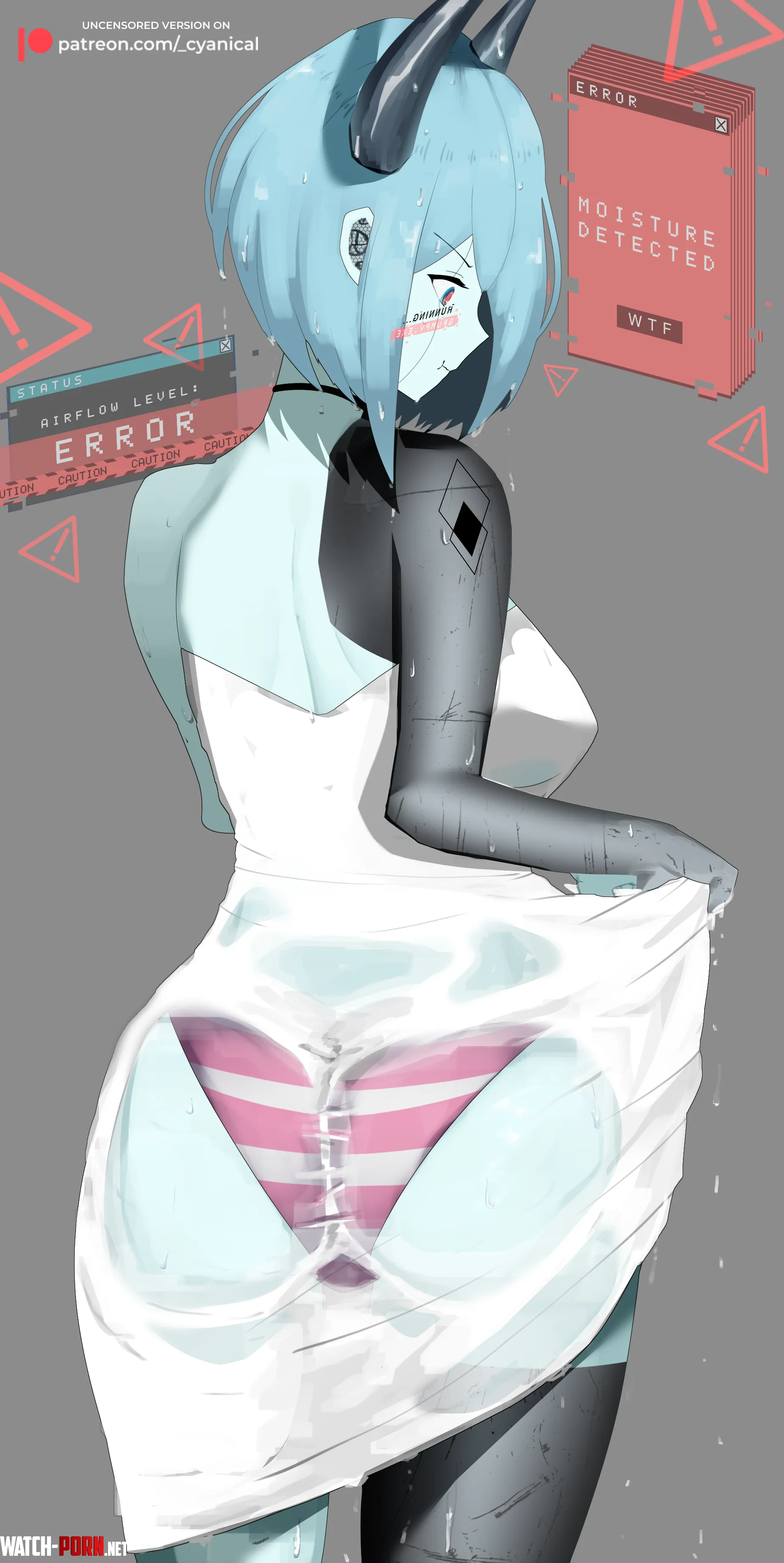 Wet Dress Robogirl by -Cyanical