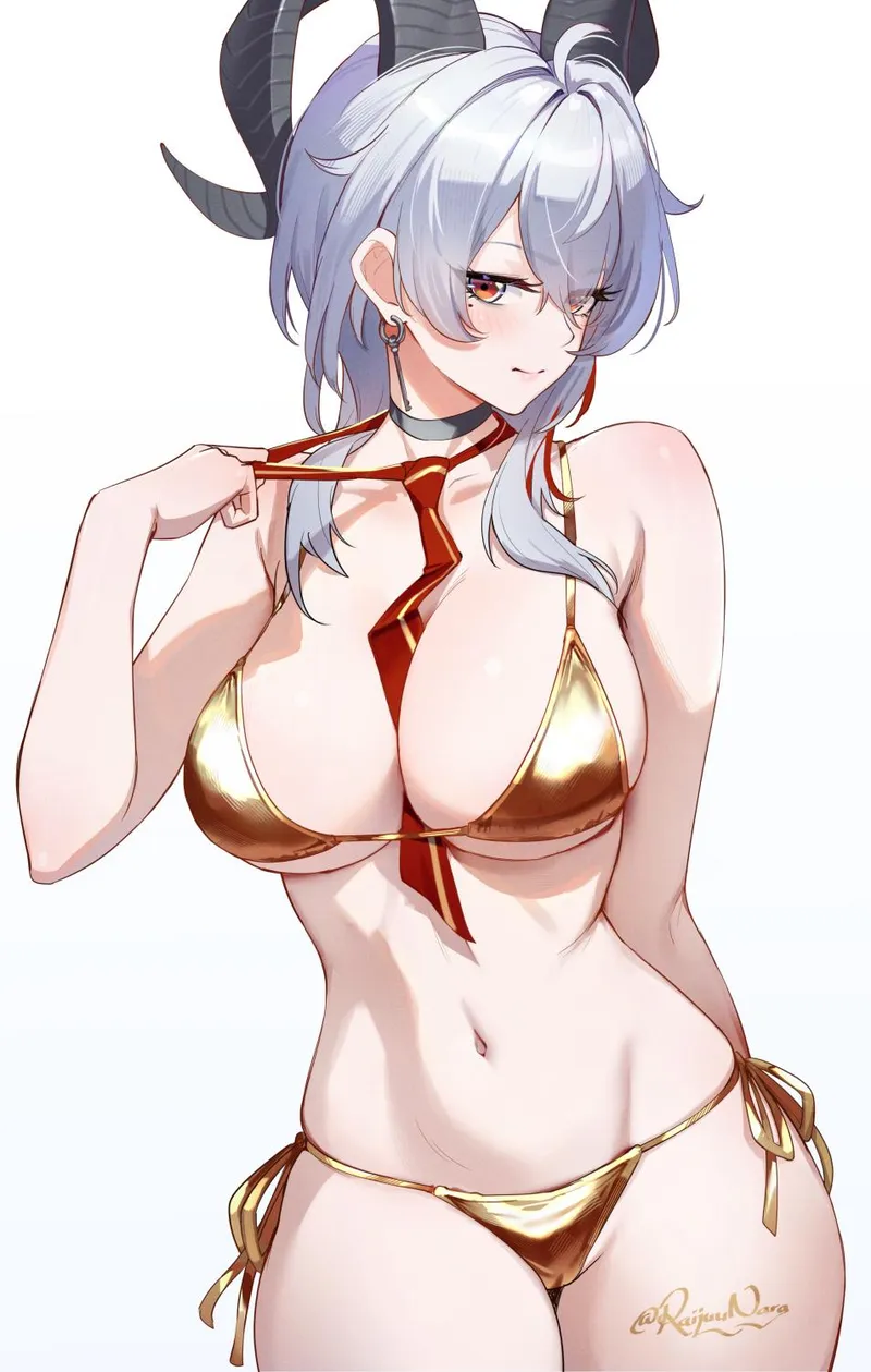 Thumbnail Enchanting Zani in Gold Bikini by xSaviour_N | Ecchi Category