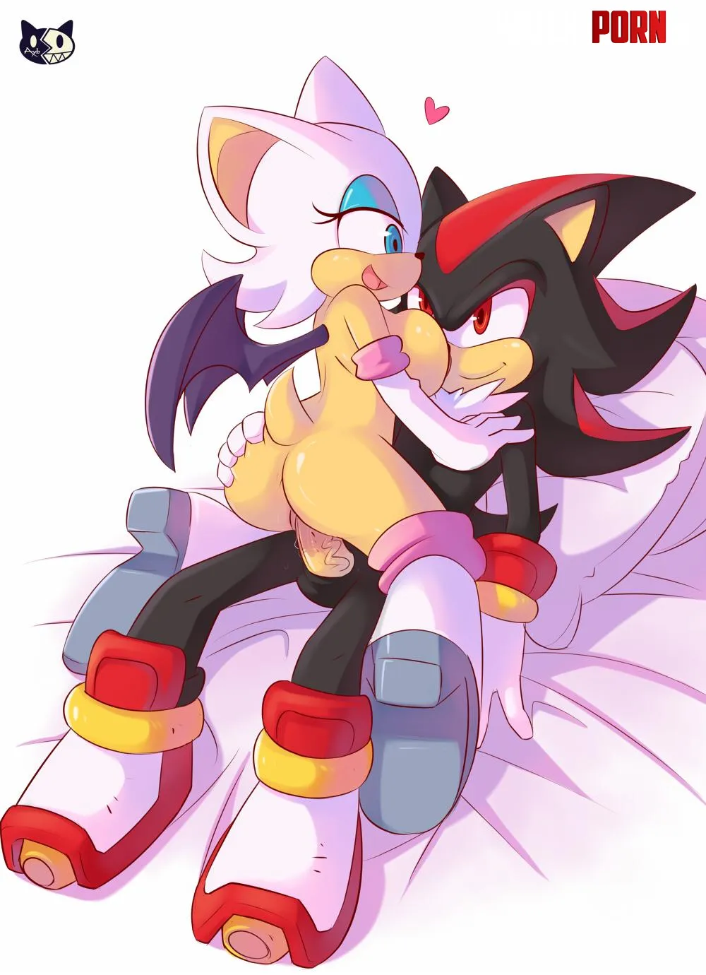 Rouge bouncing in Shadow's lap [aybr] by CalloftheWild69
