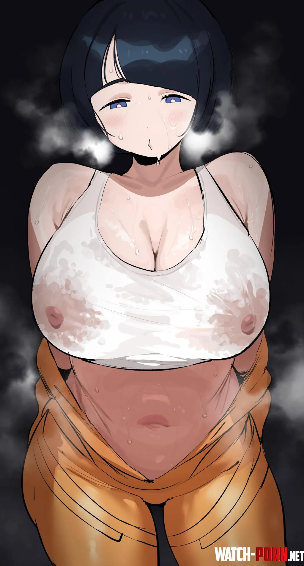 Sweaty nipples by HellscytheLuna