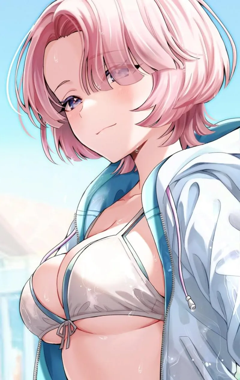 Thumbnail Arimura Mao Swimming Pool Day in Gakuen Idolmaster - angel-goon-studio