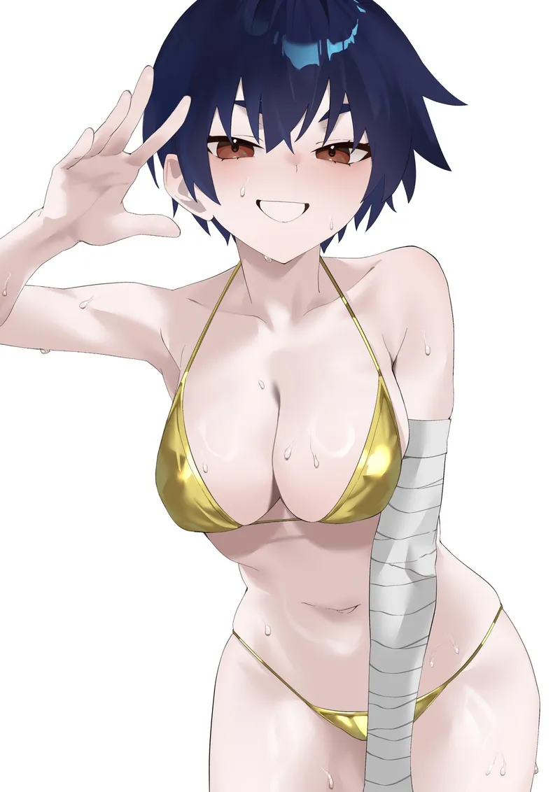 Thumbnail Kanbaru Gold Bikini: An Ecchi Delight by Kalecik