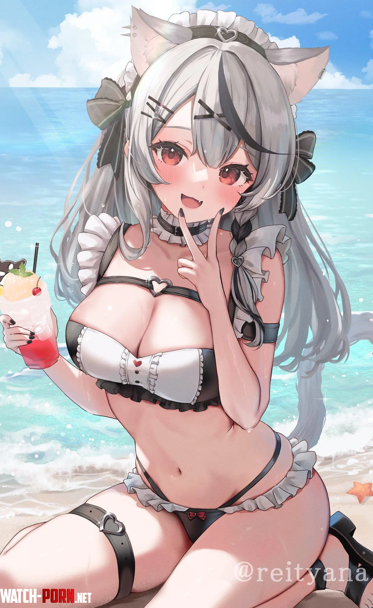 Beach Maid Chloe [Hololive] by A_MASSIVE_PERVERT