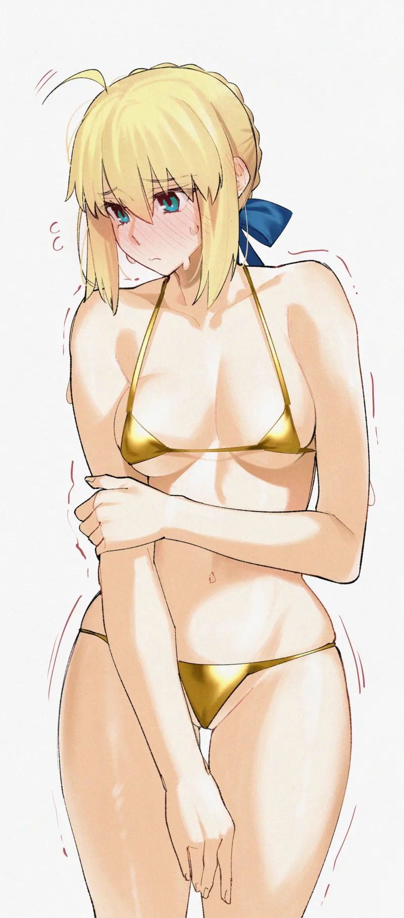 Thumbnail Swimsuit Hentai: Artoria Pendragon's Alluring Swimwear Style