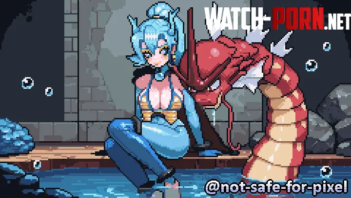 Clair x Kingdra (Not safe for Pixel) ft. Shiny Gyarados! by Not_safe_for_pixels